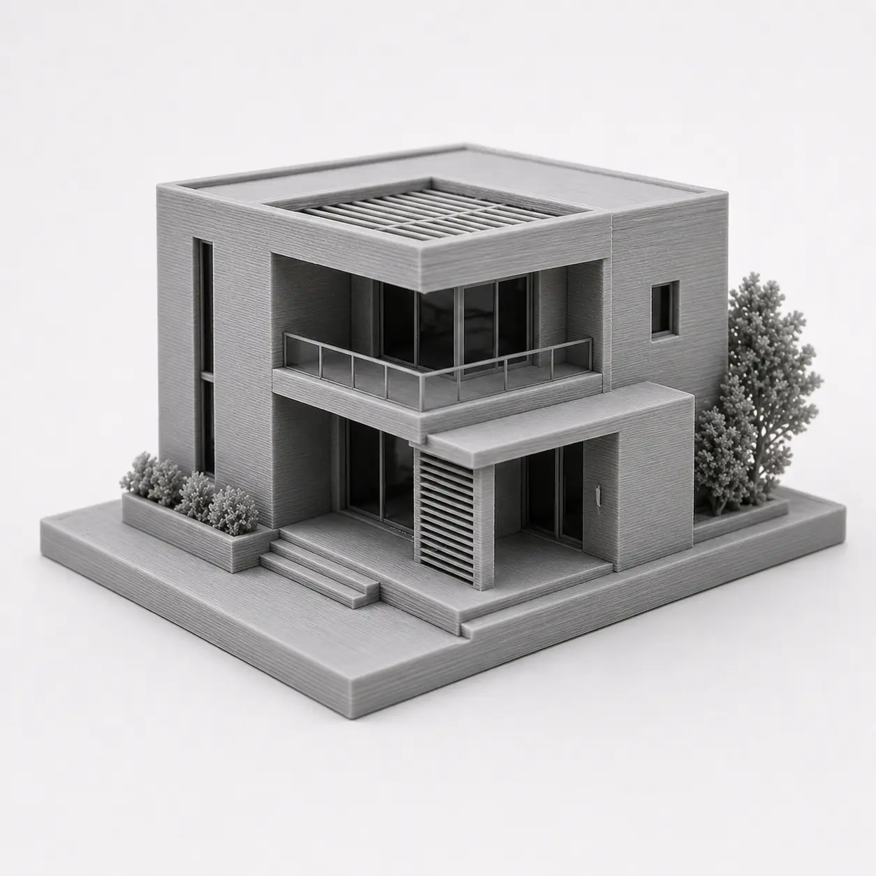 Architectural scale model in matte PLA